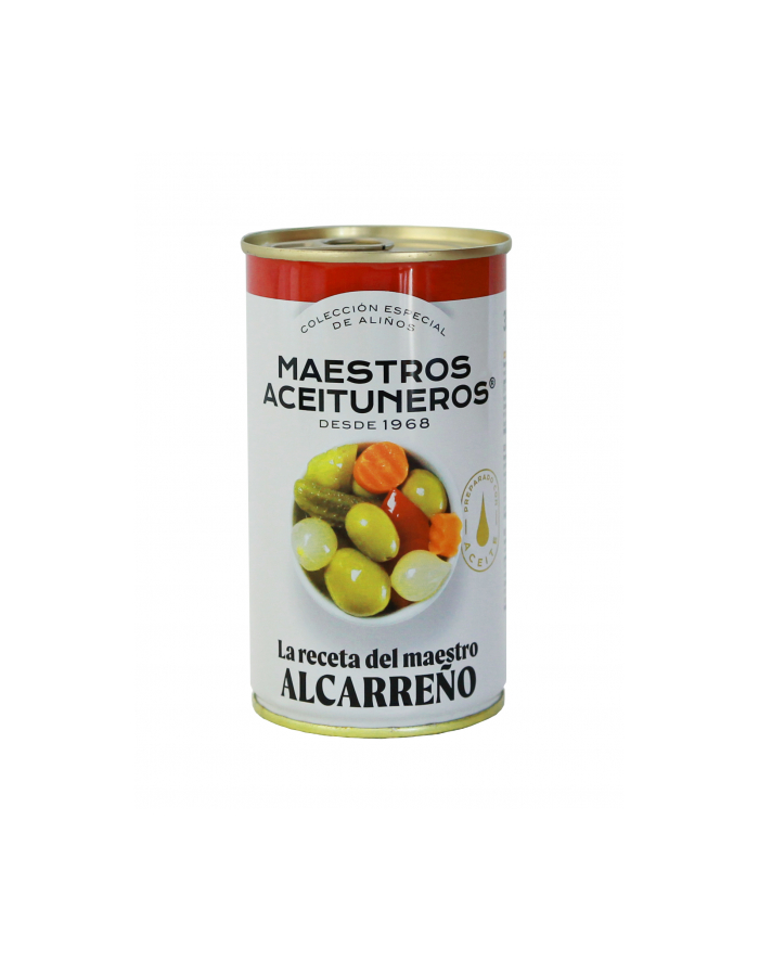 Oliwki MAESTROS ALCARRENO puszka 350g zielone z pestką i warzywami w słodko-słonej marynacie główny