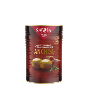 Oliwki SARASA Anchoa pusz. 4200g zielone oliwki nadziewane pastą anchois - bez pestki
